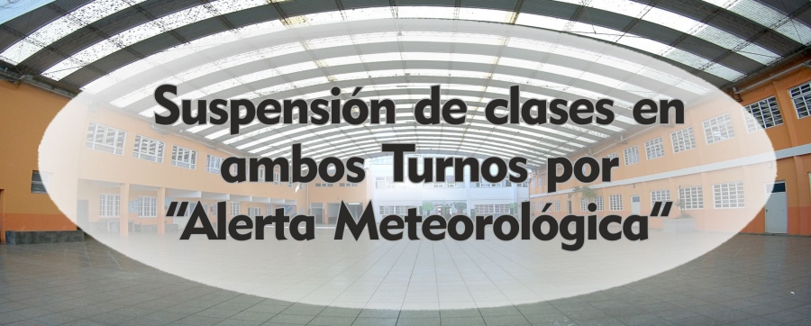 Suspensión de clases ambos turnos por alerta meteorológica